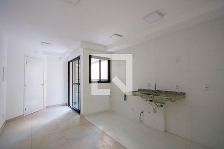 Sala/Cozinha de apartamento para alugar com 1 quarto, 42m² em Vila Valparaíso, Santo André