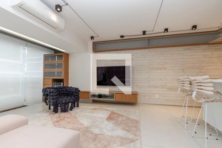 Sala/ Cozinha de apartamento à venda com 1 quarto, 85m² em Brooklin, São Paulo