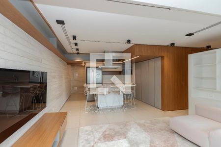 Sala/ Cozinha de apartamento à venda com 1 quarto, 85m² em Brooklin, São Paulo