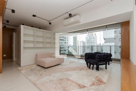 Sala/ Cozinha de apartamento à venda com 1 quarto, 85m² em Brooklin, São Paulo