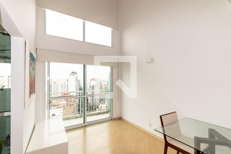 Sala de apartamento para alugar com 1 quarto, 57m² em Moema, São Paulo