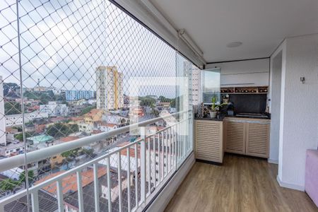 Varanda da sala  de apartamento à venda com 3 quartos, 66m² em Centro, Diadema