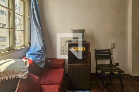 Sala de apartamento para alugar com 1 quarto, 27m² em Centro, Guarujá