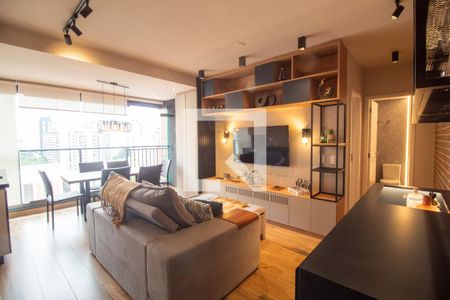 Sala de apartamento para alugar com 1 quarto, 45m² em Campo Belo, São Paulo