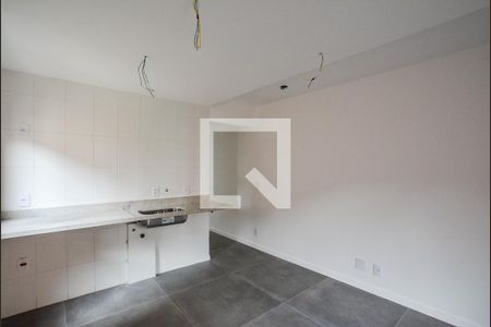 Sala/Cozinha de apartamento à venda com 1 quarto, 52m² em Campestre, Santo André