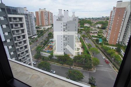 Sala - Vista de apartamento para alugar com 1 quarto, 74m² em Jardim do Salso, Porto Alegre