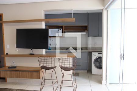 Sala de apartamento para alugar com 1 quarto, 44m² em Jardim Goiás, Goiânia