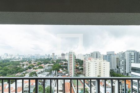 Varanda da Sala de apartamento à venda com 1 quarto, 60m² em Indianópolis, São Paulo