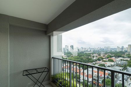 Varanda da Sala de apartamento para alugar com 1 quarto, 60m² em Indianópolis, São Paulo