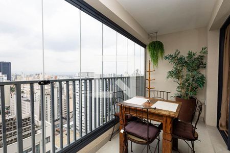 Varanda de apartamento para alugar com 1 quarto, 41m² em Bela Vista, São Paulo