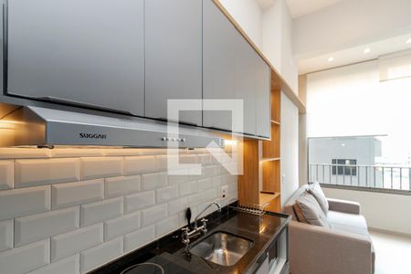 Sala/ Cozinha de apartamento para alugar com 1 quarto, 34m² em Jardim das Acacias, São Paulo