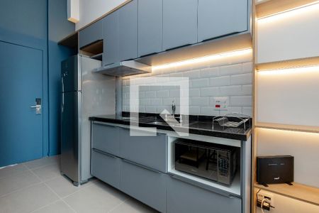 Sala/ Cozinha de apartamento para alugar com 1 quarto, 34m² em Jardim das Acacias, São Paulo