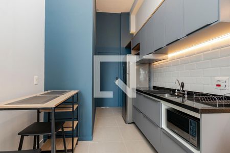 Sala/ Cozinha de apartamento para alugar com 1 quarto, 34m² em Jardim das Acacias, São Paulo