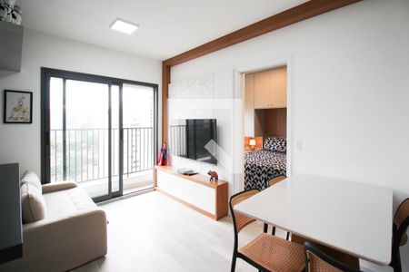 Sala de apartamento à venda com 1 quarto, 41m² em Indianópolis, São Paulo