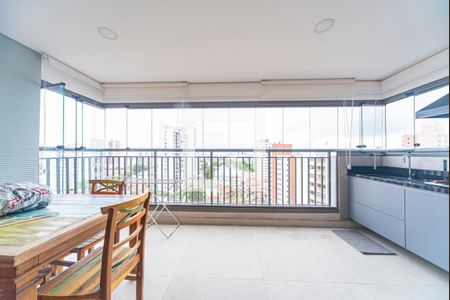 Varanda Gourmet de apartamento à venda com 3 quartos, 128m² em Vila Gilda, Santo André