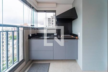 Varanda Gourmet de apartamento à venda com 3 quartos, 128m² em Vila Gilda, Santo André