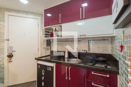 Cozinha de kitnet/studio para alugar com 1 quarto, 32m² em Moema, São Paulo