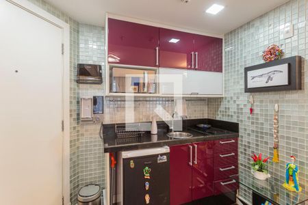 Cozinha de kitnet/studio para alugar com 1 quarto, 32m² em Moema, São Paulo