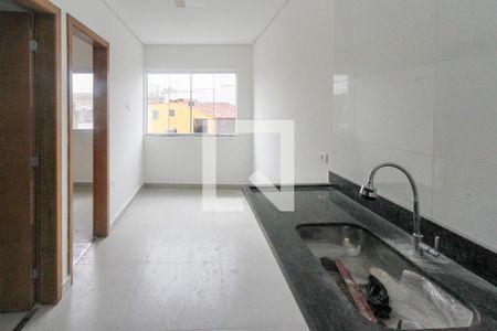 Sala/Cozinha de apartamento para alugar com 1 quarto, 32m² em Vila Paulo Silas, São Paulo