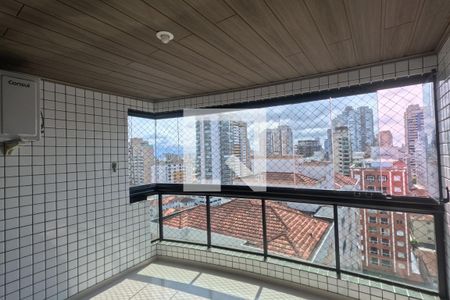 Varanda da Sala de apartamento para alugar com 3 quartos, 130m² em Pompéia, Santos