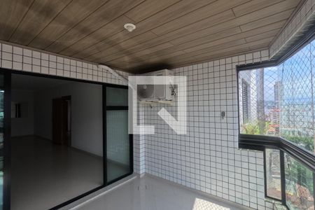 Varanda da Sala de apartamento para alugar com 3 quartos, 130m² em Pompéia, Santos