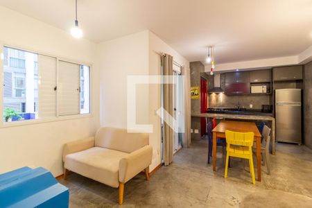 Sala de apartamento à venda com 1 quarto, 48m² em Jardim Paulista, São Paulo