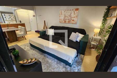 Sala de apartamento para alugar com 1 quarto, 54m² em Vila Matias, Santos