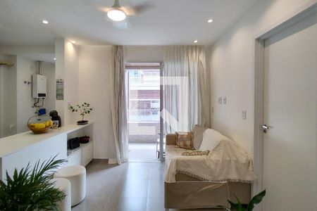 Sala de apartamento para alugar com 1 quarto, 51m² em Canto do Forte, Praia Grande