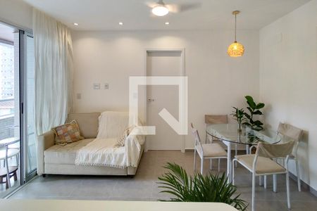 Sala de apartamento para alugar com 1 quarto, 51m² em Canto do Forte, Praia Grande