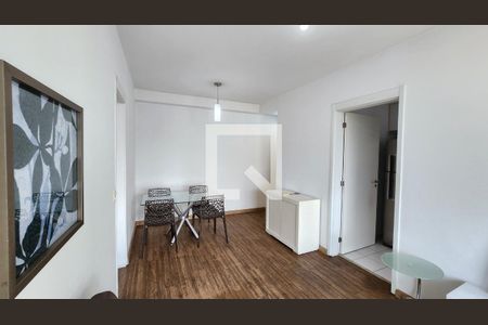 Sala de apartamento para alugar com 1 quarto, 49m² em Paquetá, Santos