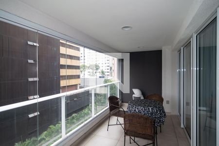 Sala - Varanda de apartamento para alugar com 1 quarto, 49m² em Consolação, São Paulo