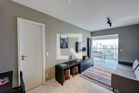 Sala de apartamento para alugar com 1 quarto, 52m² em Vila Regente Feijó, São Paulo