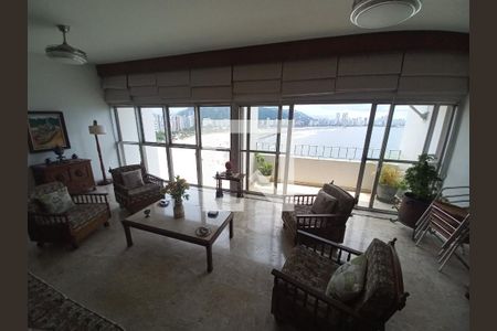 Sala de apartamento para alugar com 3 quartos, 152m² em Ilha Porchat, São Vicente