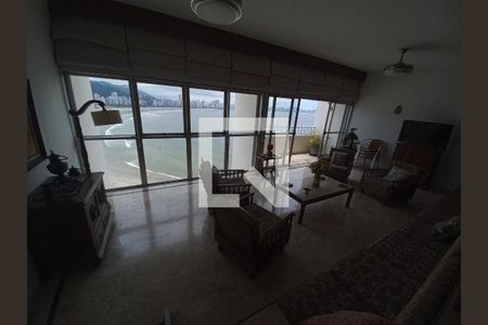 Sala de apartamento para alugar com 3 quartos, 152m² em Ilha Porchat, São Vicente