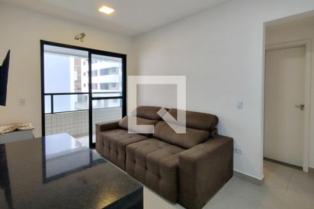 Sala de apartamento para alugar com 1 quarto, 45m² em Vilamar, Praia Grande