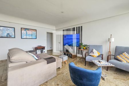 Sala de apartamento para alugar com 3 quartos, 190m² em Vila Alzira, Guarujá