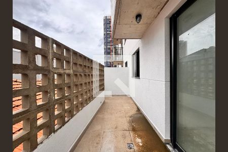 Varanda privativa  de apartamento à venda com 1 quarto, 40m² em Campestre, Santo André