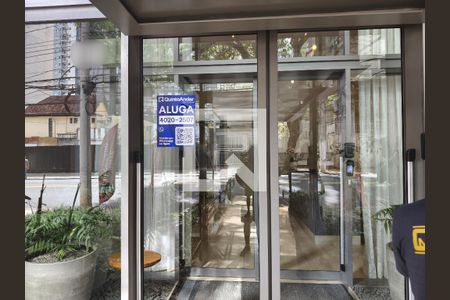 Studio para alugar com 23m², 1 quarto e sem vaga Studio para alugar com 23m², 1 quarto e sem vagaFachada + Plaquinha