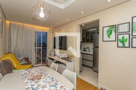 Sala  de apartamento à venda com 2 quartos, 54m² em Campanário, Diadema