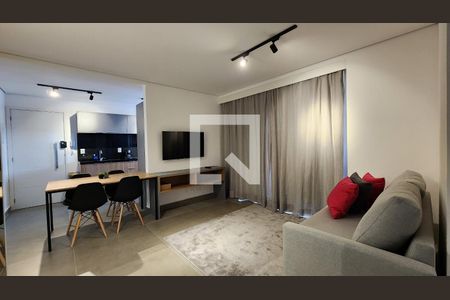 Sala de apartamento para alugar com 1 quarto, 57m² em Ponta da Praia, Santos