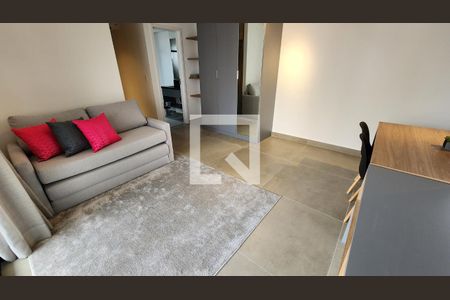 Detalhe Sala de apartamento para alugar com 1 quarto, 57m² em Ponta da Praia, Santos