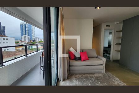 Sala de apartamento para alugar com 1 quarto, 57m² em Ponta da Praia, Santos