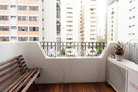 Varanda da Sala de apartamento para alugar com 2 quartos, 92m² em Indianópolis, São Paulo