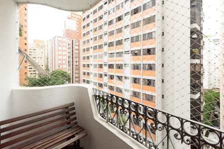 Varanda da Sala de apartamento para alugar com 2 quartos, 92m² em Indianópolis, São Paulo