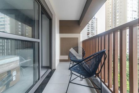 Varanda de kitnet/studio para alugar com 1 quarto, 27m² em Vila Gumercindo, São Paulo