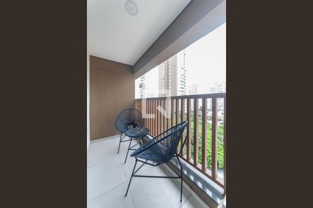 Varanda de kitnet/studio para alugar com 1 quarto, 27m² em Vila Gumercindo, São Paulo