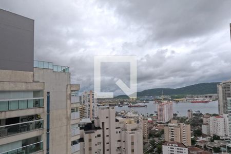 Vista da Varanda da Sala de apartamento para alugar com 1 quarto, 48m² em Ponta da Praia, Santos