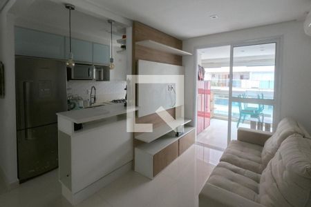 Sala de apartamento para alugar com 1 quarto, 48m² em Ponta da Praia, Santos