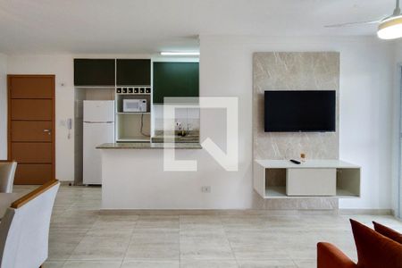 Sala de apartamento para alugar com 2 quartos, 90m² em Nova Mirim, Praia Grande