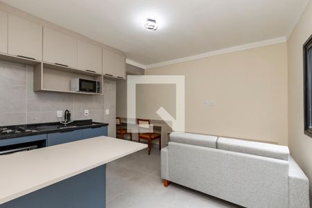 Sala/ Cozinha de apartamento para alugar com 1 quarto, 31m² em Cidade Monções, São Paulo